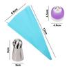 Zollyss 7 Pc Sphere Ball Flowers Russian Nozzles Tips with Icing Piping Bag Pastry Cake Fondant Cupcake Buttercream DIY Baking Decorating Tool Set (Set of 9) - Stainless Steel & Plastic view 2
