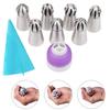 Zollyss 7 Pc Sphere Ball Flowers Russian Nozzles Tips with Icing Piping Bag Pastry Cake Fondant Cupcake Buttercream DIY Baking Decorating Tool Set (Set of 9) - Stainless Steel & Plastic view 4