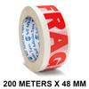 VCR Fragile Tape (Handle with Care) - 200 Meters in Length - 48mm / 2" Width - 1 Roll Per Pack - BOPP Industrial Packaging Tape for E-Commerce Fragile Box Packing view 2