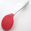 Baskety Premium Silicone Kitchen Utensil Silicone Slotted Skimmer Strainer Spoon with 18/0 Stainless Steel Stay Cool Handle (Red) view 2