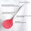 Baskety Premium Silicone Kitchen Utensil Silicone Slotted Skimmer Strainer Spoon with 18/0 Stainless Steel Stay Cool Handle (Red) view 4