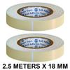 VCR Double Side White Foam Tape - 2.5 Meters in Length - 18mm / 0.75" Width - 2 Rolls Per Pack - Multipurpose usage, Best for Mounting, Strong Adhesion for Walls, Crafts work and fixing Furnitures view 2