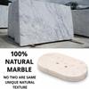 KC KULLICRAFT Natural Marble Soap Dish  Oval Stone Soap Holder with Drainage Holes, Heavy Duty Bathroom Countertop Soap Tray, Handmade Bath Accessory (15 x 9 cm) view 4