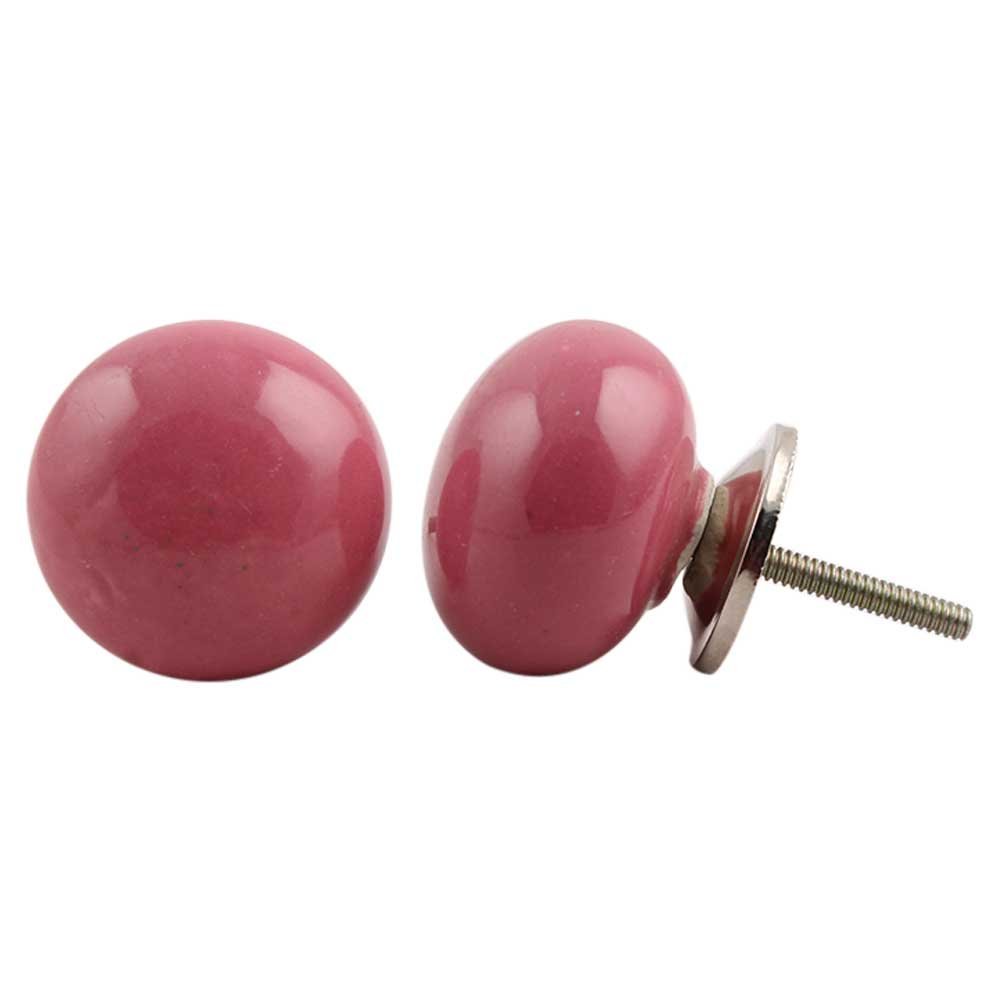 Indian-Shelf 8 Packs Pink Flat Solid Ceramic Drawer Knobs for Kitchen Cabinet Knobs Door Pulls Decorative Dresser Luxurious Craftsmanship