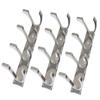 PROMIXO Delux Stainless Steel 4 Pin (Pack of 3) Cloth Hanger Wall Mounted Bathroom Cloth Hanger,Coth Wall Hook,Door Hooks Rail for Hanging Keys,Clothes,Towel. view 1