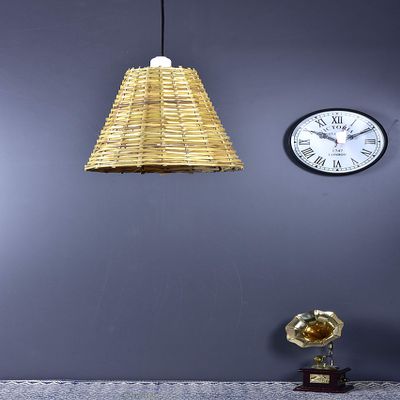 tu casa HG-17 220W Pendant Light, Light Brown, Pyramid Cane
