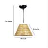 tu casa HG-17 220W Pendant Light, Light Brown, Pyramid Cane view 4