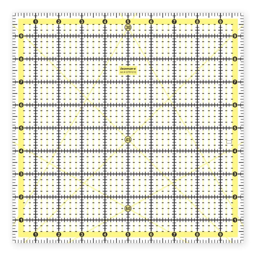 Isomars Garment Quilting Ruler 10" x 10"