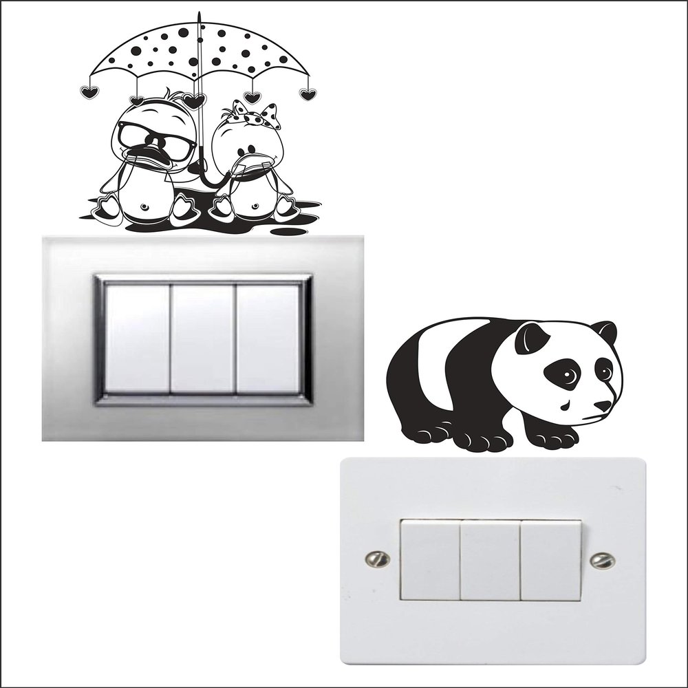 Switch Board Sticker - Sticker Hub Wall Decorative - Switch Panel Stickers Wall Sticker Set of 2 - Light Switch Sticker SW117