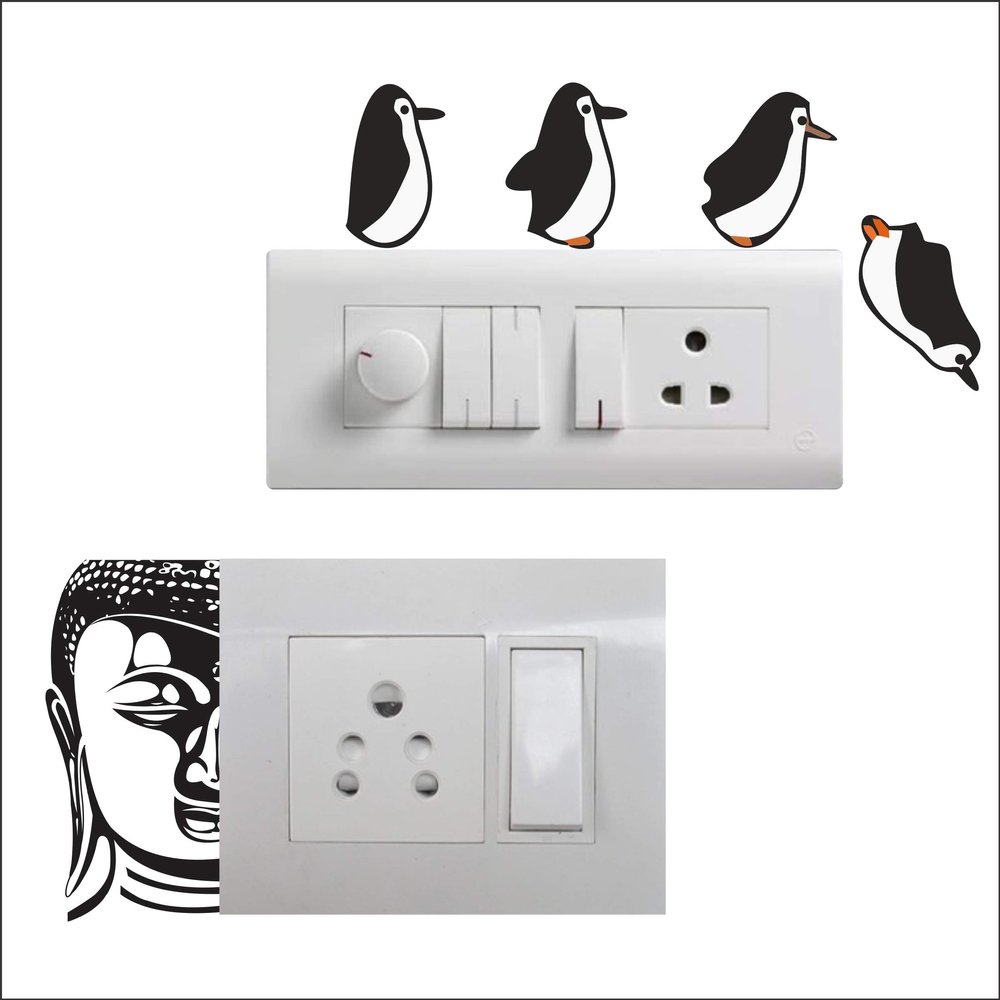 Switch Board Sticker - Sticker Hub Wall Decorative - Switch Panel Stickers Wall Sticker Set of 2 - Light Switch Sticker SW118