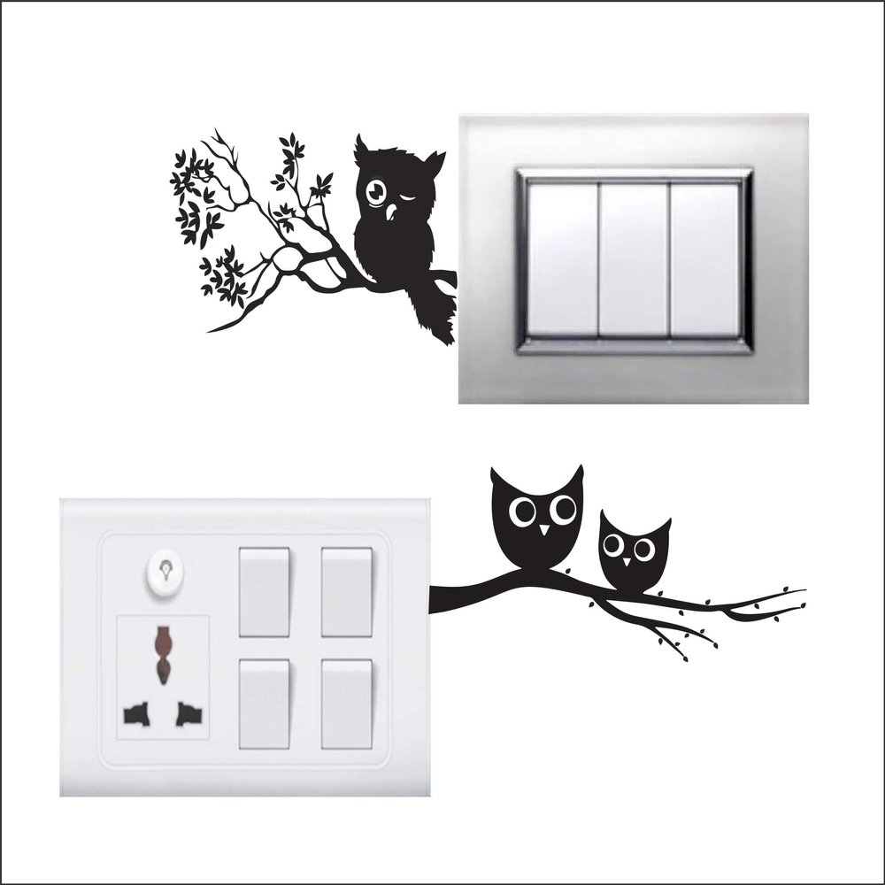 Switch Board Sticker - Sticker Hub Wall Decorative - Switch Panel Stickers Wall Sticker Set of 2 - Light Switch Sticker SW107