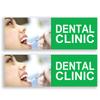 fingerz Pack of 4 Dental Clinic Tooth Teeth Care Dentist Printed Posters Mural Stomatology Sign Sticker for Clinic Wall Glass Cabin Doors Office Medical Collage Doctor Home Decorations Hospital Removable (12 x 4 inch) view 1