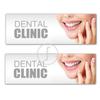 fingerz Pack of 4 Dental Clinic Tooth Teeth Care Dentist Printed Posters Mural Stomatology Sign Sticker for Clinic Wall Glass Cabin Doors Office Medical Collage Doctor Home Decorations Hospital Removable (12 x 4 inch) view 1