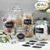 PINDIA 80 Pieces Fancy Chalk Board Black Board Style Jar Stickers Organizer Labels Kitchen Bottle Decals (7 x 4 cm) view 3