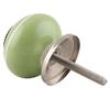 Indian-Shelf Pack of 8 Green Ceramic Unique Drawer Dresser Knobs Stripe Cupboard Door Knob view 2