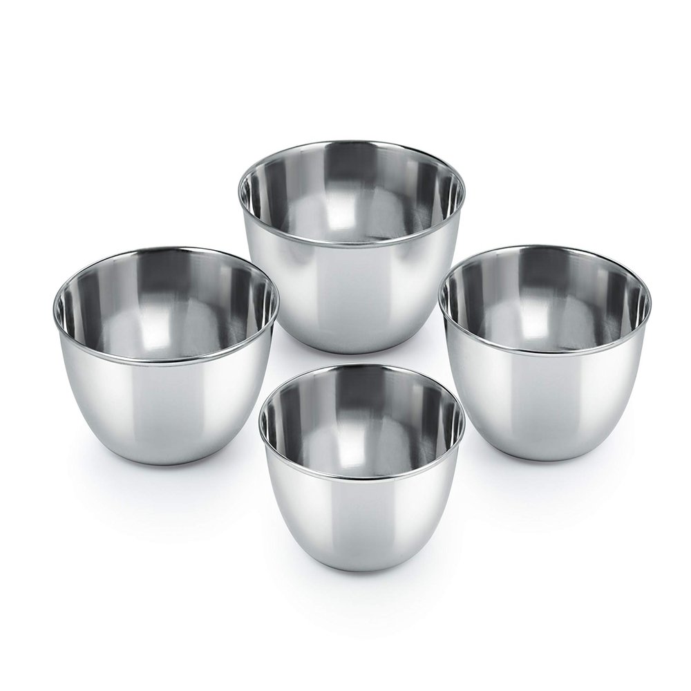 neelam Stainless Steel 6, 22 Gauge Prem 250 ml Vati, Set of 6, Dinner Bowl Katori Serving Vati, Durable Quality, Elegant, Perfect for Serving Snacks, Desserts, and Condiments, Sliver