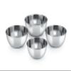 neelam Stainless Steel 6, 22 Gauge Prem 250 ml Vati, Set of 6, Dinner Bowl Katori Serving Vati, Durable Quality, Elegant, Perfect for Serving Snacks, Desserts, and Condiments, Sliver view 1