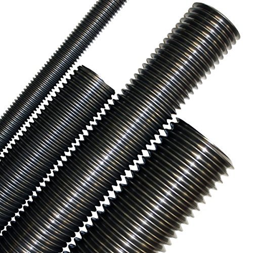 INVENTO 4pcs SS304 Rustproof Stainless Steel Threaded Rod M5 5mm OD 400mm (0.4 mtr) Long for 3D Printer CNC Robotics Machines DIY Projects