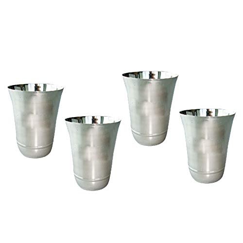neelam Stainless Steel 22 Gauge Glass - Set of 12, Silver, 300ml Elegant Drinking Glasses, Perfect for Water, Juices & Other Beverages, Ideal for Daily Use, Parties & Special Occasions, Easy to Clean.