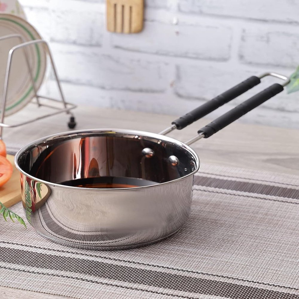 neelam CIBS010W Stainless Steel Sauce Pan, 1150ml, 1 Piece (Silver)