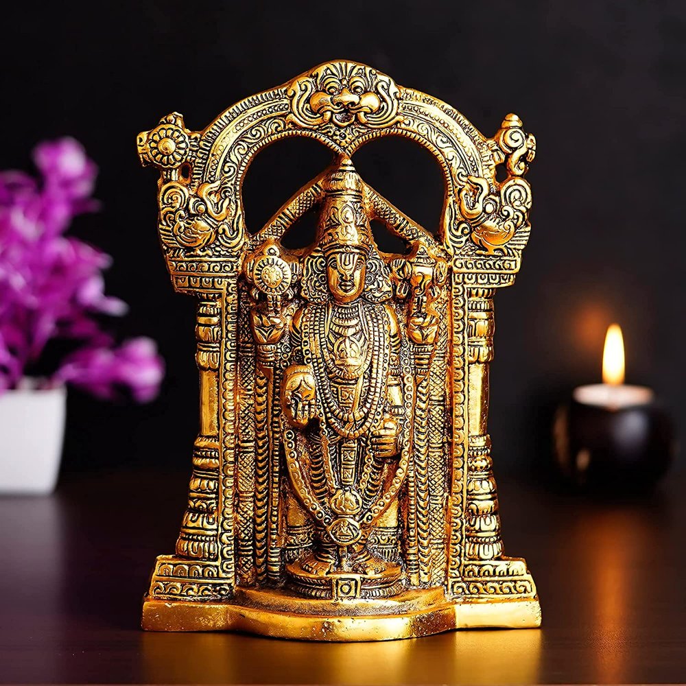 CHHARIYA CRAFTS Tirupati Balaji, Sri Venkateswara Idol, Spiritual Home Decor Decorative Showpiece - 24 cm