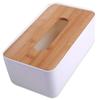 LWVAX Rectangular Shape Leather Tissue Box Holder | Paper Napkin Holder Case | Tissue Holder Dispenser Organizer for Car Decor Home Room Hotel (ABS) view 1