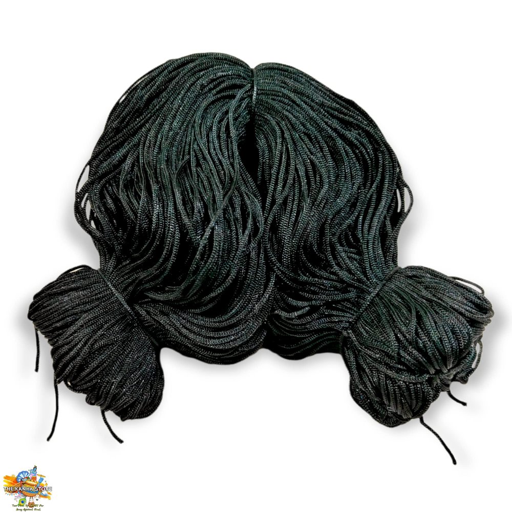 Brij Sugandha Religious Black Nazar Thread Nylon Handwork Knot Kaala Dhaga Silk Thread Suraksha 10M by The Kanha Store (100 Meter)