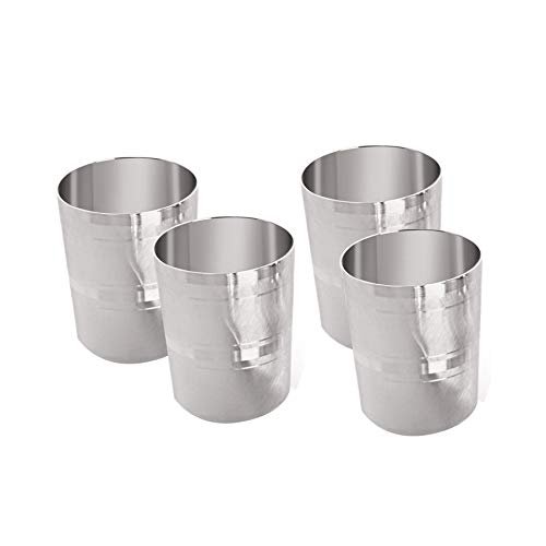 Neelam Stainless Steel 7.5, 22 Gauge Diamond Amrapali Design Glass, 500 ml, Set of 6, Elegant and Durable Drinking Glass for Water, Juices, and Beverages, Ideal for Daily Use, Parties, Easy to Clean.