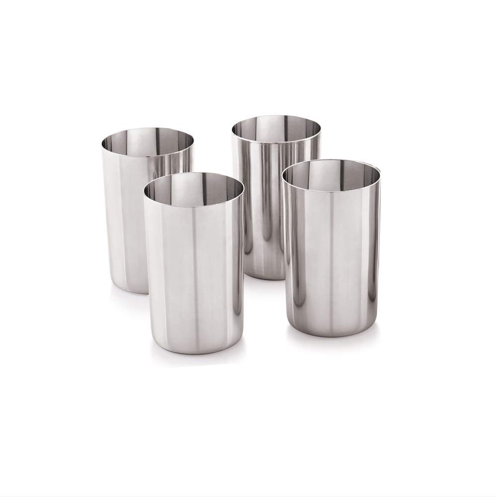 Neelam Stainless Steel 6.5 22G PRM Amrapali Glass, 170 ml, Silver, Set of 6