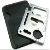 Kwikbuy 11 in 1 Small Ninja Multi-Purpose Credit Card Size Wallet Pocket Tool- Silver view 1
