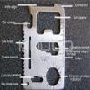 Kwikbuy 11 in 1 Small Ninja Multi-Purpose Credit Card Size Wallet Pocket Tool- Silver view 4