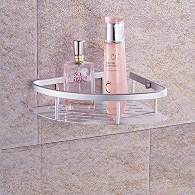 Inllex Solid Brass Chrome Finished Wall Mounted Bathroom Triangle Basket Corner Rack Single Shelf Soap Basket Bathroom Accessories
