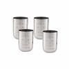 Neelam Stainless Steel 7.5, 22 Gauge Diamond Royal Glass, 500 ml, Set of 4, Elegant and Durable Drinking Glass for Water, Juices, and Beverages, Ideal for Daily Use, Parties, Easy to Clean, Sliver view 1