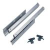 MHS Quadro Telescopic Drawer Channel Slide Runner Bottom Under Mount Galvanized Channel Silent Hydraulic Soft Closing With Locking Clips(18" - 450 MM) view 1