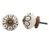 Indian-Shelf 8 Pieces Unique Door Knobs for Drawers Ceramic Sunflower Black Wardrobe Knobs view 1