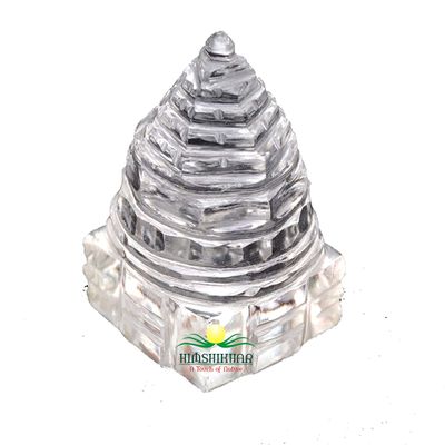 Himshikhar Attractive Crystal Shree Meru Yantra Laxmi Sphatik (30-40 gm, Multicolour)