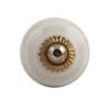 Indian-Shelf 8 Packs Cream Stripe Ceramic Drawer Knobs for Kitchen Cabinet Knobs Door Pulls Decorative Dresser Premium Cupboard view 1
