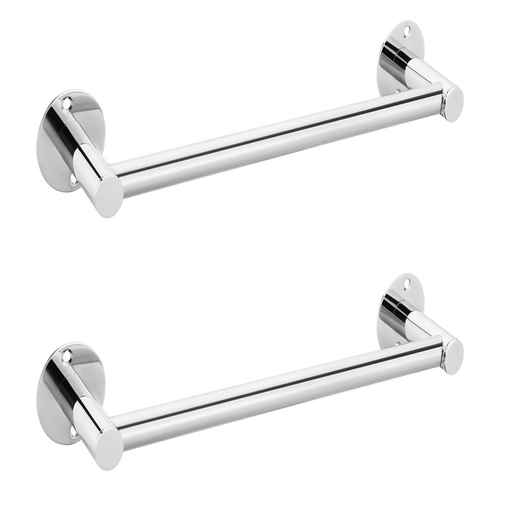 GARBNOIRE Stainless Steel Wall Mounted Towel Bar | Towel Rod | Towel Holder | Hand Towel Rail for Bathroom | Bathroom Accessories (18 Inch) (Pack of 2)