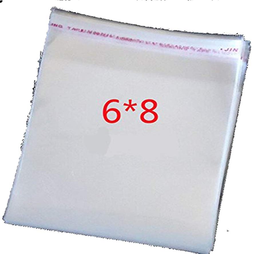 Avanti Creation Transparent Self Adhesive Resealable Plastic Pouch Bag Resealable Plastic Pouch Bag 6X8 Inches (Pack Of 75)