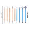 WAY BEYOND Ceramic Clay Stylus Petal Shape Tools Dot Painting Pottery Modeling Kit Set (Cream & Blue , Standard) view 3