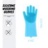 SUNAM Magic Washing Gloves and Wiper 1 Pair Reusable Silicone Dish Scrubber Kitchen Gloves Heat Resistant for Kitchen,Bathroom Cleaning, Bathing, Dishes (Random Colors) view 3