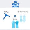 SUNAM Magic Washing Gloves and Wiper 1 Pair Reusable Silicone Dish Scrubber Kitchen Gloves Heat Resistant for Kitchen,Bathroom Cleaning, Bathing, Dishes (Random Colors) view 4