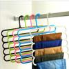 Mopslik 5 Layer Pants Clothes Multi Hanger Wardrobe Storage Organiser Rack (Set of 4, Multi-Color), view 3