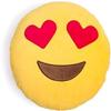 Supreme Home Collective Plush Emoji Pillow Soft Round, Heart Eyes Decorative Cushion, 11x11 inches/28x28cm - Pack of 1 view 1