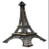 decoration homey Metal Eiffel Tower Statue Showpiece, 7 Inch - Set of 2 view 3