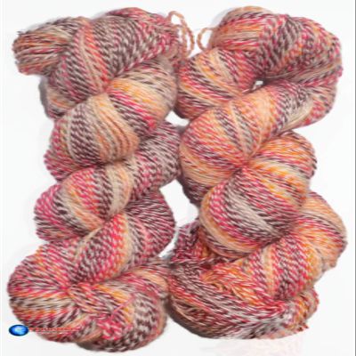Ganga Zinea Hand Knitting Yarn (Multi Gajri) (Hanks-200gms)