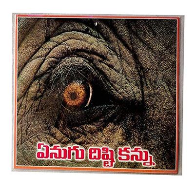 SSKR Elephant Eye Laminated Nazar Battu Wall Hanging Protector from Evil Eye - Set of 2 (10X15 Cms - Pack of 2)