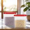 Cutting EDGE Modular Plastic Containers Set of 2 BPA-Free & Leak-Proof, Stackable & Nestable, Reusable Food Organizers for Kitchen, Pantry, Fridge & Meal Prep (2 x 1800 ML) - Red Lids view 2