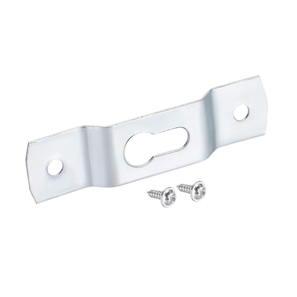 uxcell Keyhole Hanging Plate, 60mm x 15mm Single Hole Hook for Picture Frames with Screws, 30 Pcs (Silver Tone)