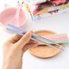 Iktu 4 Pairs Reusable Chopsticks Set - Stainless Steel Japanese Chopsticks, Lightweight Easy to Use Chop Sticks for Sushi, Noodles and Other Asian Food (Silver Wheat Grip) view 2